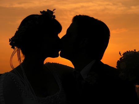 Romantic Kiss - romance, kiss, love, couple