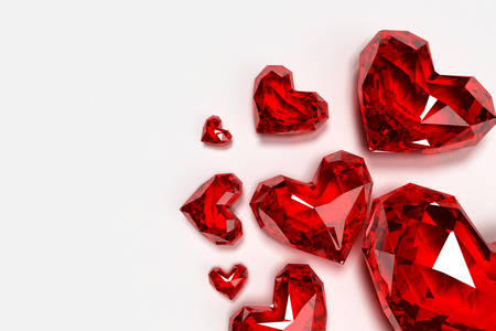 Cryastal Heartz - hearts stones, sparkle, red, gems, love