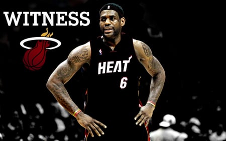 Lebron James - heat, basketball, dwayne, jersey, king, lebron, witness, wade, james, miami heat, miami, the big three, history