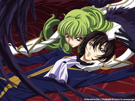 Embrace - love, beauty, couple, cc, beautifull, long hair, code geass, leluch, zero, short hair, green hair