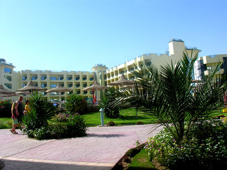 Grand Azur Hotel outside - egypt, architecture, hotels, hurghada, grand azur hotel