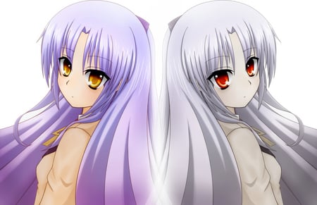 angel beats - angel beats, anime, eyes red, peuple hair