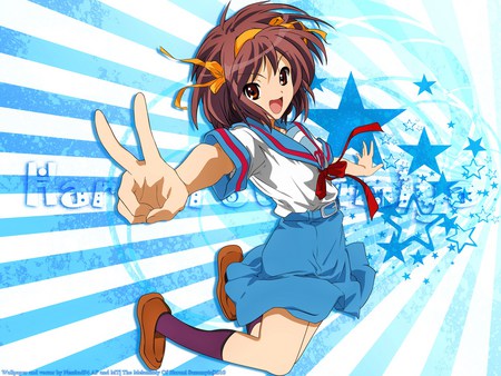 The Melacholy of Haruhi Suzumia - peace, positive, the melacholy of haruhi suzumia, haruhi suzumiya