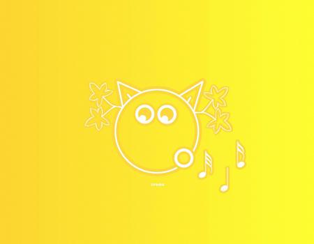 yellow - spring, yellow, cat, happy