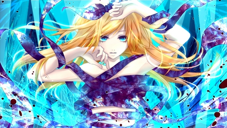 Kagamine Rin - rin, kagamine rin, vocaloid, yellow hair, blue eyes, anime