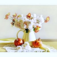 Apples and flowers - still life