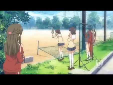 nice hair (at the left) - anime, girls, clannad, cute