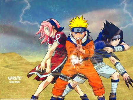 Team 7 battle ready - battle, sasuke, sakura, naruto, ready