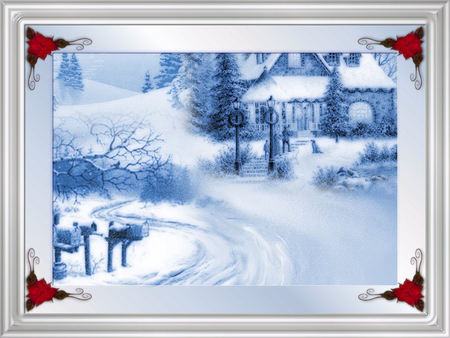 A Country Christmas - house, ice, winter, snowy, cold, chill, laneway