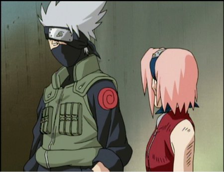 Kakashi and Sakura - sakura, kakashi, naruto, anime, pink hair, silver hair