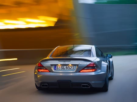 2009-Mercedes-Benz-SL-65-AMG-Black-Series-Rear - shine, fast, road, design, mercedes, hd, backlights, car, 2009, benz, speed