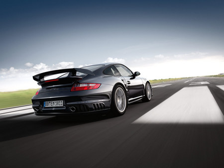 Porsche_911_GT2_version2 - speed, porsche, gt2, 2008, road, black, fast, car, design, hd, royal, shine