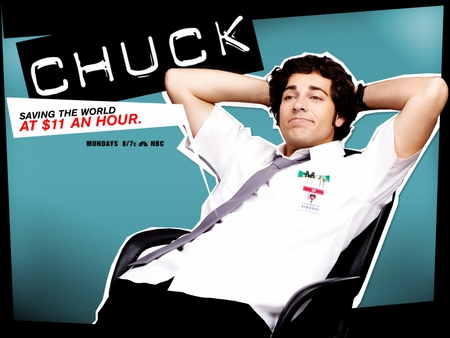 chuck - nerd, spy, geek, zachary levi, comedy, blue, series, nbc, chuck