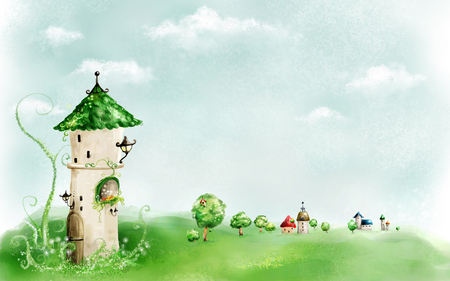 Little House - house, green, hd, little, paradise, 3d