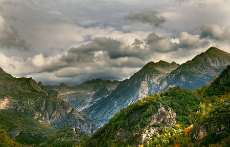 Valley - valley, mountains, nature, sky