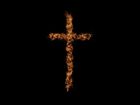 The cross - simple, cross, burning, black