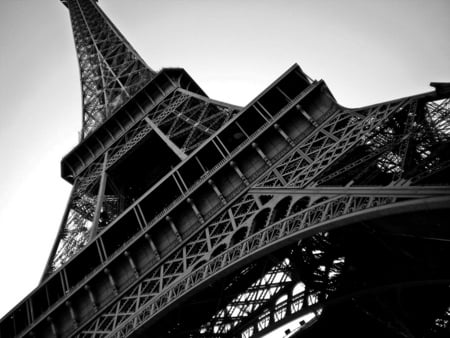 Eiffel Tower - grey, paris, high, french, eiffel tower