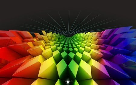 Bloxeh - geometric, rainbow, color, abstract