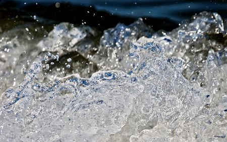 Glass water wave - glass looking, water, beach, wave