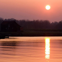 Sunset southwold harbour