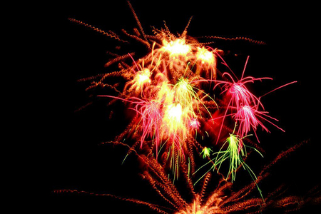 Vibrant colours - celebration, sky, holiday, fireworks, colourful