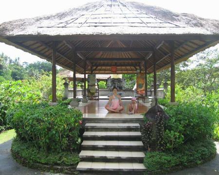 Beautiful Arbor - arbor, building, bali, steps, hedges, garden