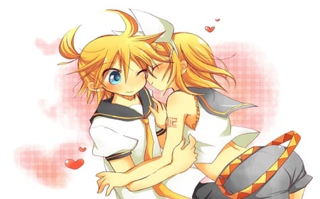 Vocaloid Kagamine Len & Kagamine Rin - anime, kagamine len, kagamine rin, vocaloid