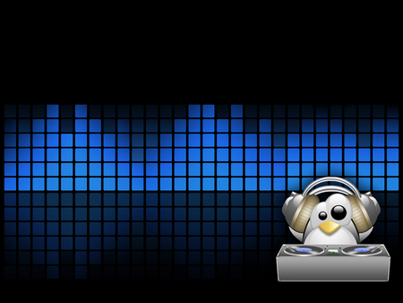 tux dj - penguin, tux, dj, linux