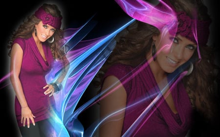 Anahi - anahi, purple, blue, wallpaper