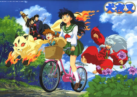 The Journey Begins InuYasha - inuyasha, kagome, anime, journey, cute