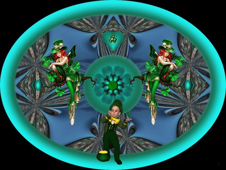 Leprechaun Gold - eye candy, collage, 3d, fractal, abstract