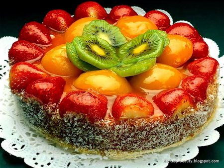 Fruit Cheesecake - cheesecake, dessert, food, fruit