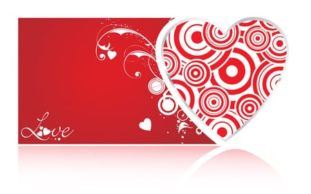 Valentine's Day Heart - love, hearts, swirls, swirl, red heart, valentines, heart, valentines day