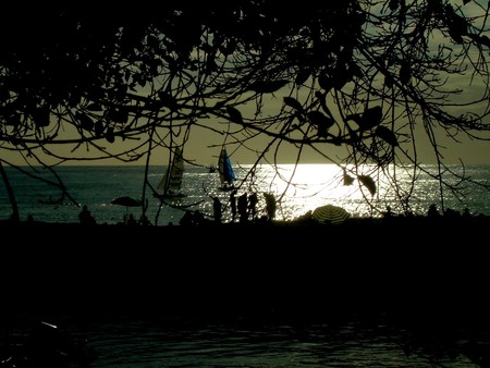 Beach - reunion island, beach, boat, shadow, sun