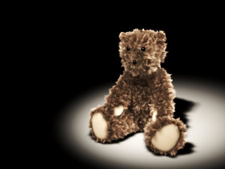 Teddy - alone, toy, bear, teddy, 3d, hd