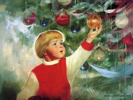 Donald Zolan children painting - painting, art, children, donald zolan, christmas