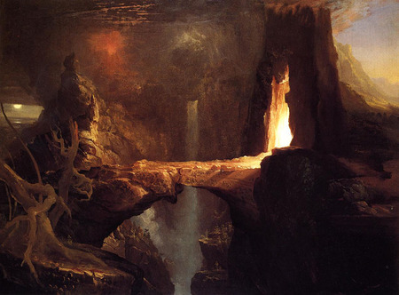 The Falls - ancient, falls, light, mystical, cave, rocks