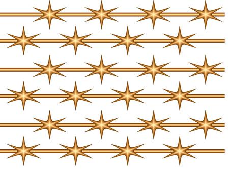 Gold stars - white, shapes, stars, lines, gold