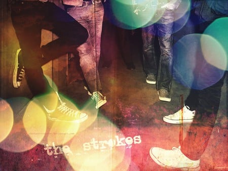 The Strokes - strokes, band, colorful, converse, shoe