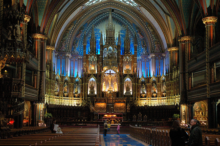 NOTRE DAME BASILICA - basilica, beautiful, notre-dame, canada, catheral