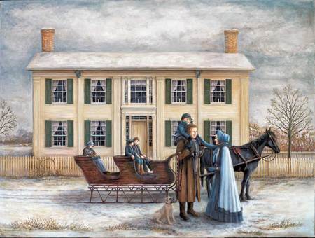 Guthrie Family Times - house, winter, elegant, sharing, love, horse, buggy