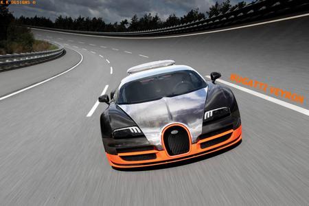 Bugatti Veyron K.K - virtual tuning, kumar khan, bugatti veyron, chrome bugatti, kkvt, k k designs