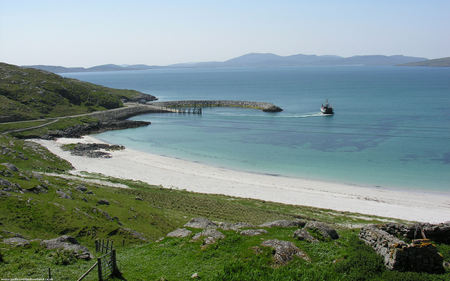 Scotland - Sound of Barra - sea, scotland, ferry, barra