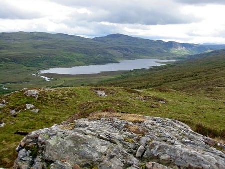 Scotland - Loch Achall - lochs, loch, scotland, lakes