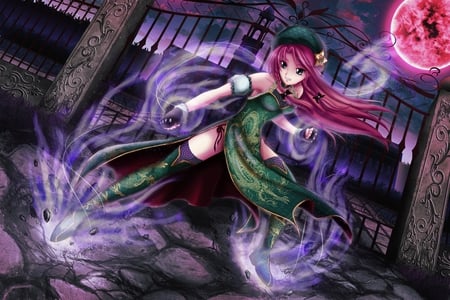 hong meiling - touhou, hong, dress, chinese, meiling