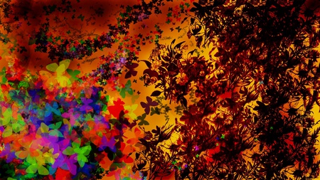 Butterflies - abstract, color, butterflies, wallpaper