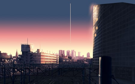 Urban city - anime, city, urban, makoto shinkai