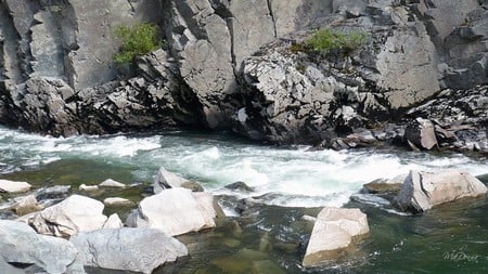 Stilliguamish River - summer, rocks, river, white water, washington, widescreen