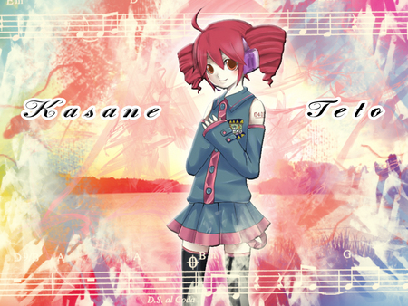 Kasane Teto - pretty, vocaloid, twintail, girl, kasane teto, colorful, kasane, teto, cute, vocaloids