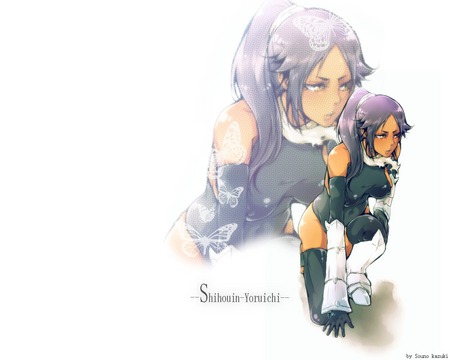 Shihouin Yoruichi - beauty, sexy, hot, bleach, beautifull, long hair, purple hair, kuniochi, anime girl, ninja, yoruichi, shihouin, cute